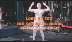 Naked Jumping Jacks in gym 4K