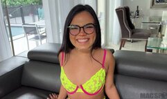 Nerdy Latina Summer Col gets Fucked Wearing Glasses
