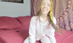 Teen SchoolGirl Whip Herself For Being a Bad Girl