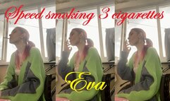 Eva speedsmoking 3 cigarettes (HD)