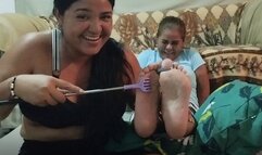 Part 1 Gloria Receives Tickles on Her Soles