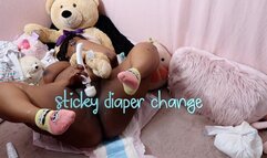 Sticky Diaper Change