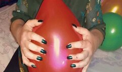 Black nails blow up balloons WMV
