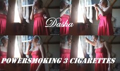 Powersmoking 3 cigarettes by Dasha