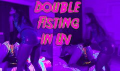 DOUBLE HARD FISTING IN LATEX AND UV 4K