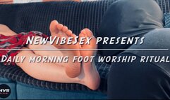 Daily morning foot worship ritual