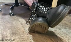 Trampling and soles wiping, humiliation and floor cleaning with shirt