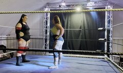 Giantess wrestler vs BBW wrestler