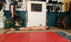 MISTRESS LILY DUPONT : MISTRESS AND MASTER TRAMPLE THEIR SLAVE