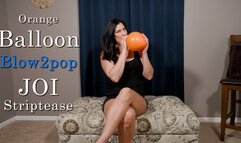 Orange Balloon Blow2pop Fetish JOI Striptease - Kylie Jacobs - MP4 1080p HD