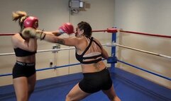 Women's Boxing with lots of Grunts and Holds