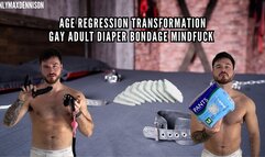 Age regression transformation - gay adult diaper bondage