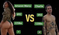 Mixed Competitive Wrestling - Amazon Marcy vs Charlie - mismatch