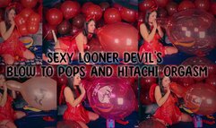 Sexy Looner Devil's Blow to Pops and Hitachi Orgasm