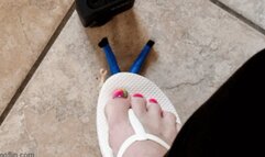 Madam stomps you under white flip flops - HER perspective HD