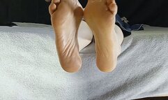small feet creamy massage Barefeet tickles pawgtenshi