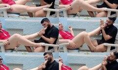 FIRST TIME OF THE BOY SUCKING FEET - LETICIA MILLER &amp; LUCAS (SLAVE BOY) EXCLUSIVE LM VIDEOS OCTOBER 2023 CLIP 2