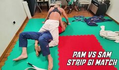 Pamela vs Samantha - Comp Strip Gi Match with humiliation!