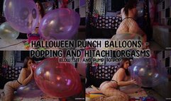 Halloween Punch Balloons - Popping and Hitachi Orgasms