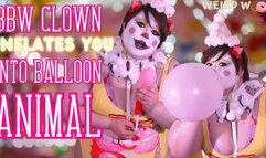 BBW Clown Domme Inflates You Into Balloon Sideshow - MP4