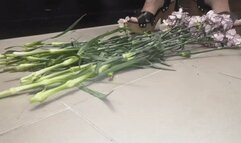 Flowers smash in platform clogs crush fetish cam 1