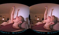 VR 180 - Leonie Feet Up In Nylon Eating Gummy Laces (6K 50FPS)
