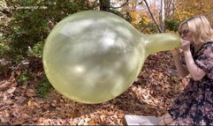 Blow to Pop of a green Kalisan Soap Crystal 24’’ Outside