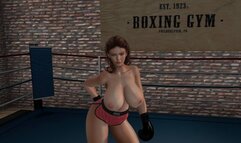 Topless pov kick boxing: Blaze (in pov) beats down Jenny HD