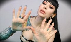 Crystal flip off - Manicure, Nails, brat