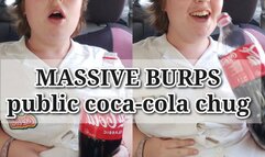 MASSIVE BURPS public coca-cola chug