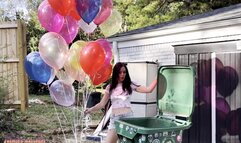 Helium Balloons Into The Garbage