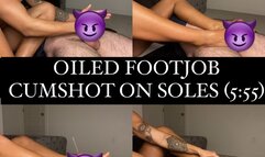 Oiled Footjob with Cumshot on Soles