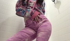 College Girl Pee Pink Jeans