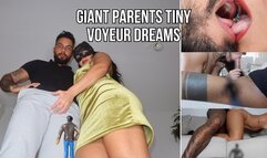 Giant stepparents tiny voyeur dreams | Giant couple masturbating, fucking, blowjob, crush, vore and more POV - Lalo Cortez and Vanessa