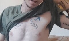 Tatted blond twunk cumming and dirty talking