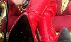 Goddess Samariel 1 hour of red pvc boot IGNORE