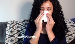 Massive Nose Blowing In Tissue and My Own Hands! SD MOV