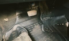 driving a car in leather cowboy boots mov