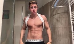 Muscle Show In The Bathroom