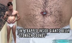 Tiny trapped inside giants belly button “stomach sounds”