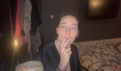 Chain smoking while doing my hair and make up for night out - Custom Video