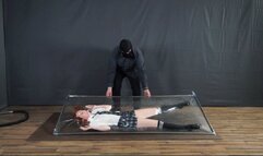 Ultra thin and see through vacuum bed with schoolgirl and rollovers