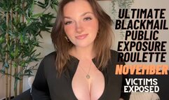 Blackmail Roulette Public Exposure Game - November Victims Exposed