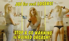 JOI from tranny girl for small cock losers! Nasty stop & go masturbation with a ruined orgasm!