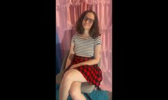 Slutty Nerd Confesses Fantasies and Cums