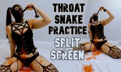 Throat Snake Practice - Split Screen