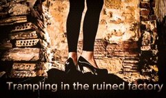 Trampling in ruined factory