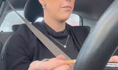 Smoking and driving - portrait