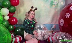 Silly Diaper Girl Xmas Balloon Fun