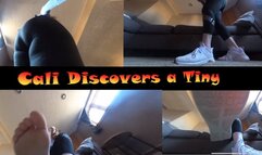 VR 360 Giantess Cali discovers a tiny